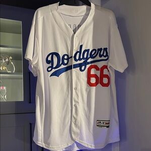 Majestic Dodgers White and Blue Jersey